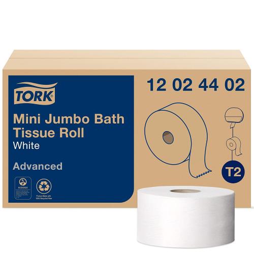 Tork® Mini Jumbo Toilet Paper Roll 2 Ply, White